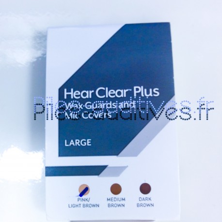 Hear clear plus wax guards mic covers large light brown